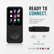 MP3Gear Portable MP3 Player – 1.8” Bluetooth 5.4 Music Player with FM Radio, Recorder & E-Book Support