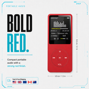 MP3Gear Portable MP3 Player – 1.8” Bluetooth 5.4 Music Player with FM Radio, Recorder & E-Book Support