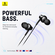 Baseus Encok 3.5mm Wired Earphones – Headphones with Mic for MP3 Players