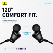 Baseus Encok 3.5mm Wired Earphones – Headphones with Mic for MP3 Players